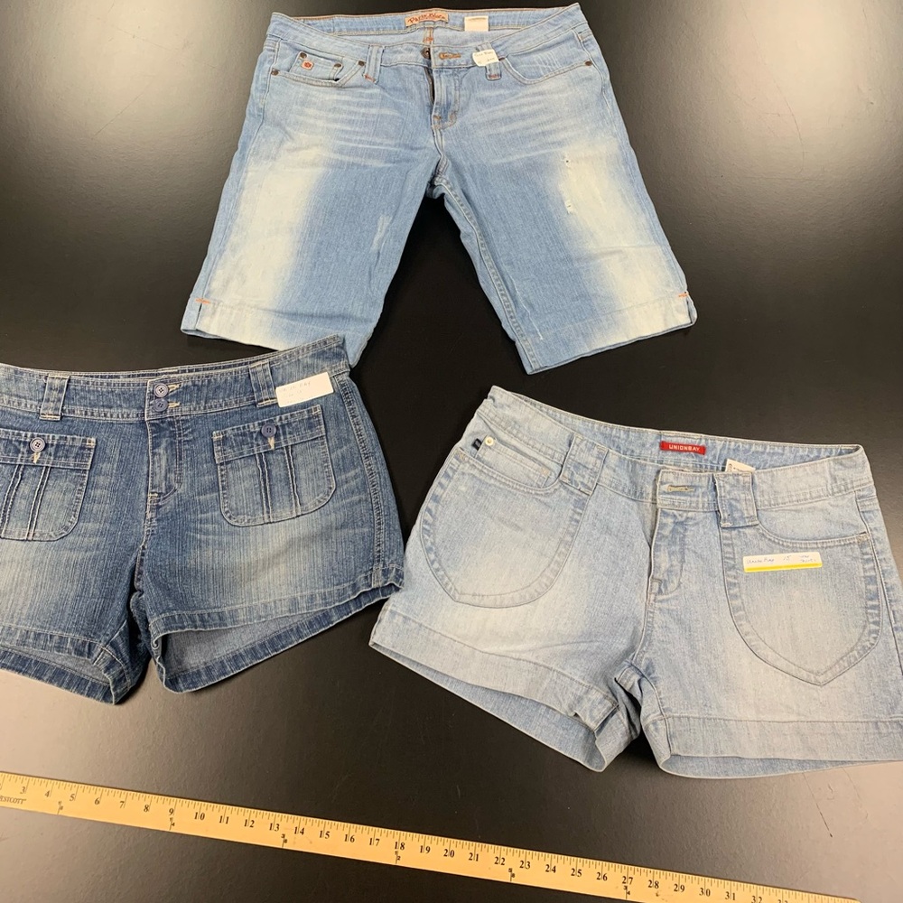 Bundle 3 Denim Shorts- Union Bay Paris Blues- Size 15